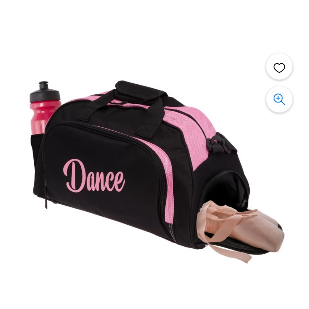 Silver Lilly Nylon Dance Duffel Gym Bag w/ Shoe Compartment Youth